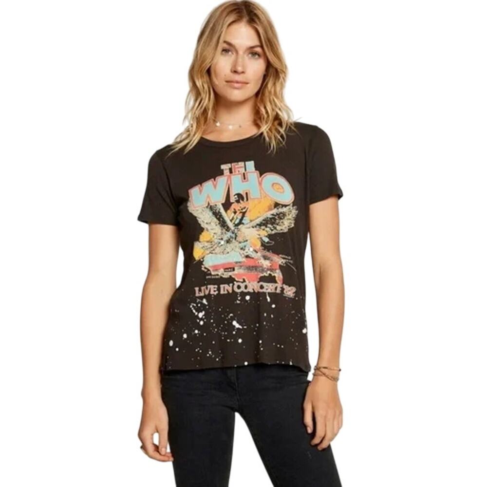 CHASER The Who Live in Concert T-Shirt Crewneck Graphic Print Short Sleeve Top - Picture 3 of 16